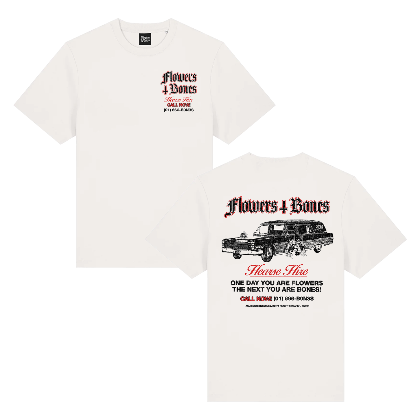 HEARSE HIRE TEE - OFF WHITE
