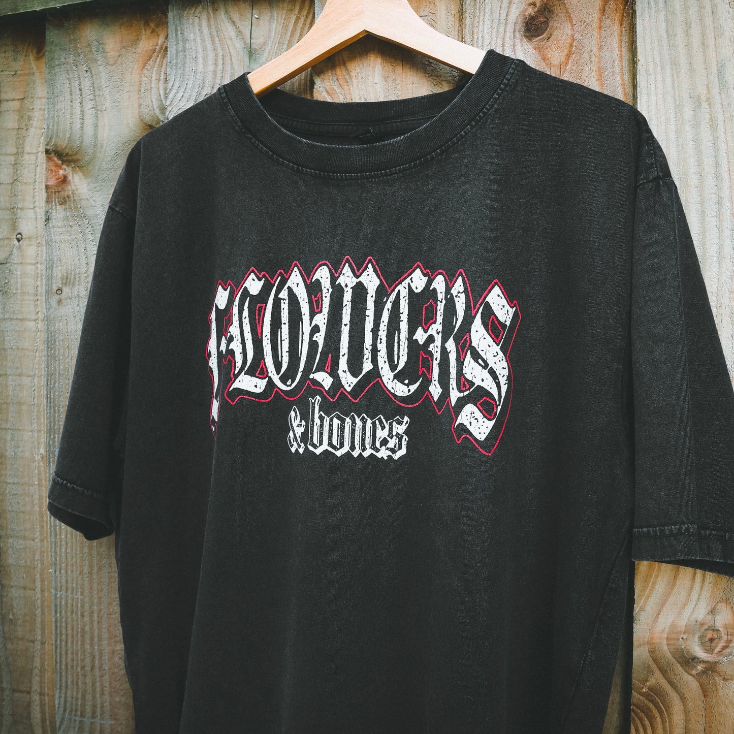 WINGED SKULL TEE - WASHED BLACK