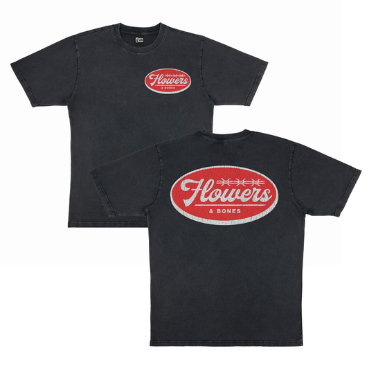 TRUCKER TEE - WASHED BLACK