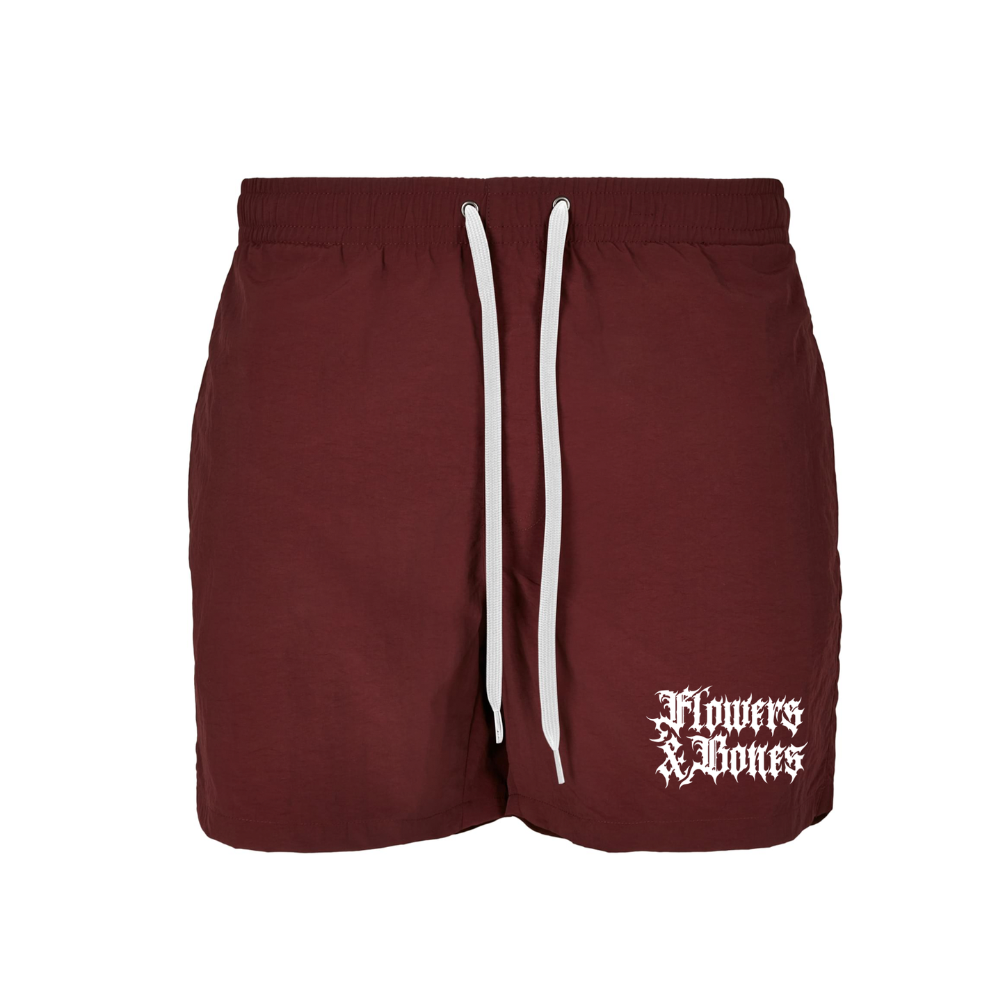 LOGO BEACH SHORTS - CHERRY