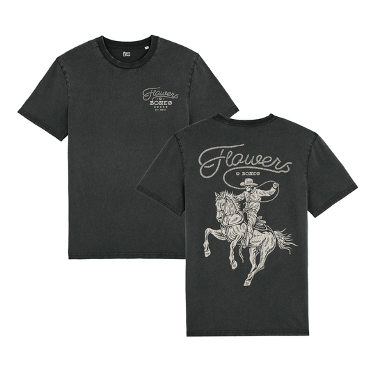 COWBOY TEE - VINTAGE BLACK